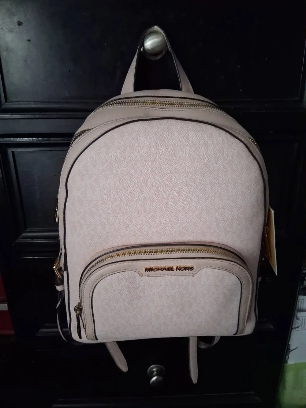 Michael Kors Blush Pink Quilted Mini Backpack with Gold Hardware